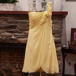 Yellow Spring Prom Bridesmaid Dress